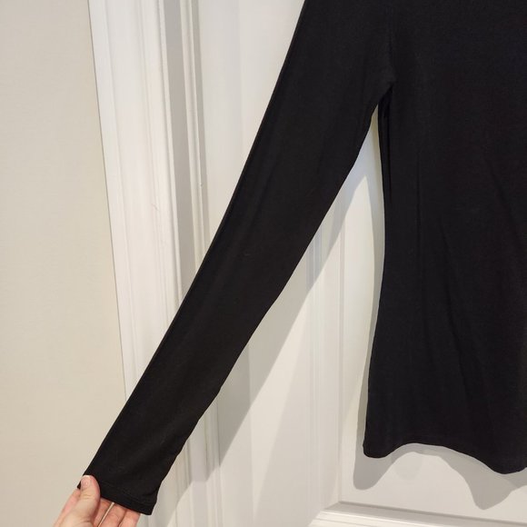 2 FOR $15! Dynamite Long Sleeve Turtleneck/Mock Neck | Black | Sz S - Picture 3 of 9